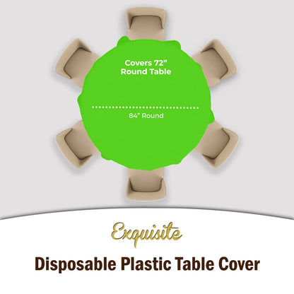 Premium Round Lime Green Table Cover | Case of 96