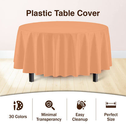 Round Peach Table Cover | Case of 48