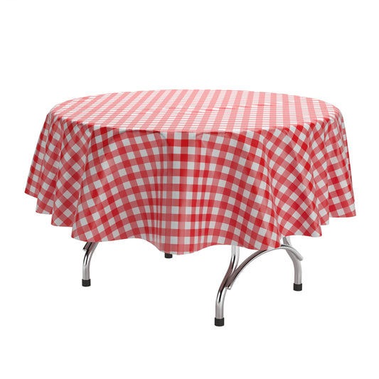 Round Red Gingham Table Cover | Case of 48