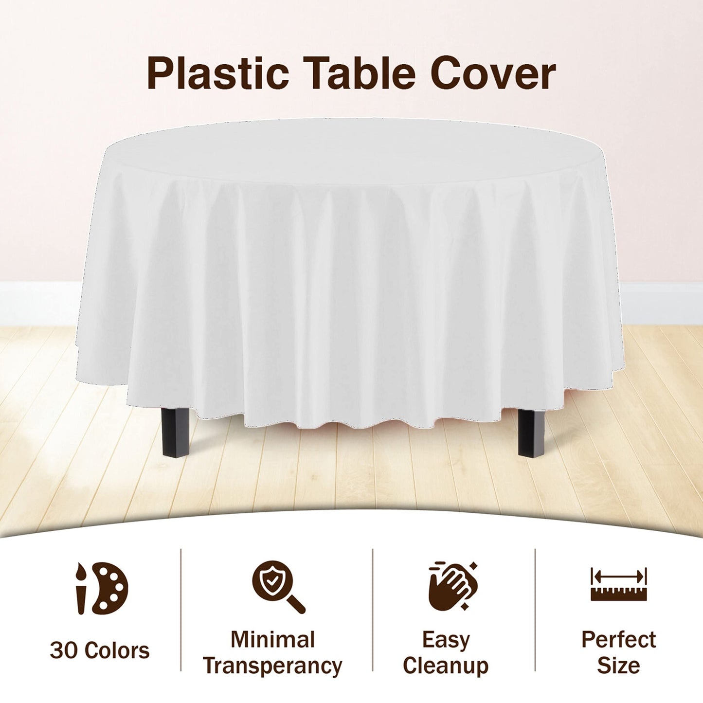 Round White Table Cover | Case of 48