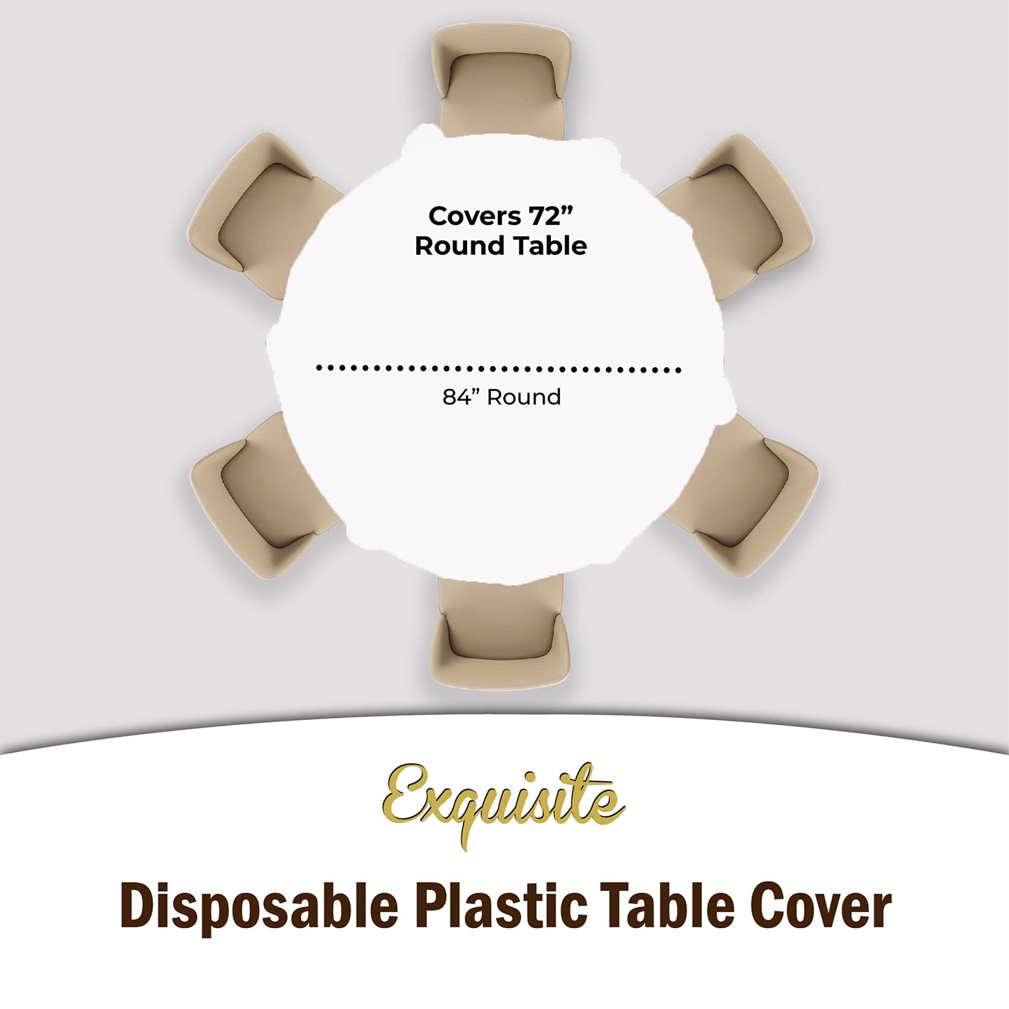 Round White Table Cover | Case of 48