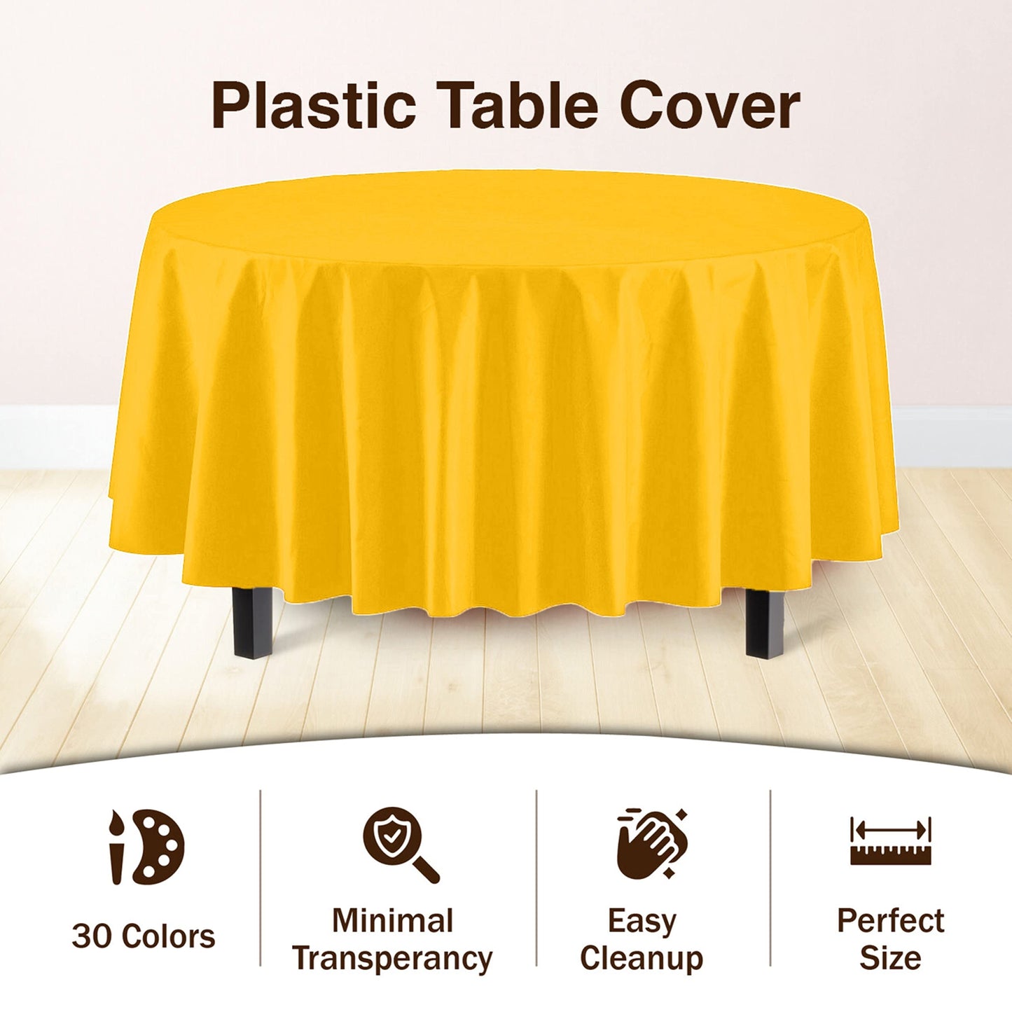 Round Yellow Table Cover | Case of 48