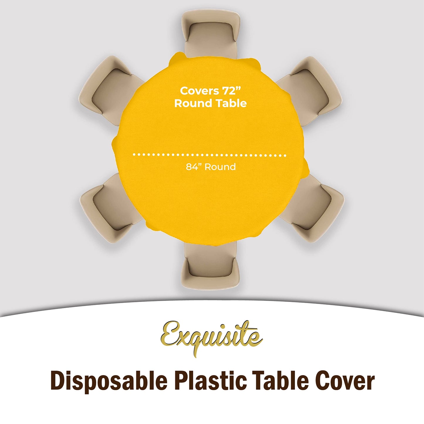 Round Yellow Table Cover | Case of 48