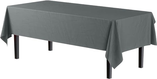 Silver Plastic Table Cover | Case of 48