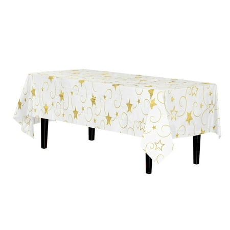 Gold Star Print Table Cover | Case of 48