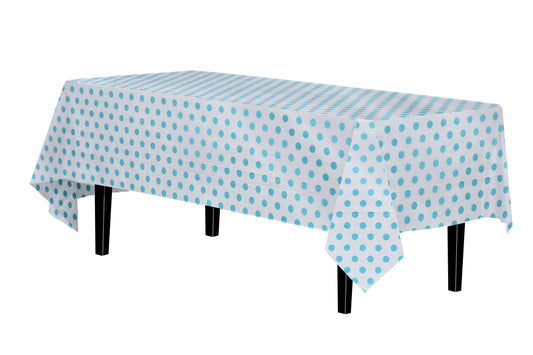 Light Blue Polka Dot Table Cover | Case of 48