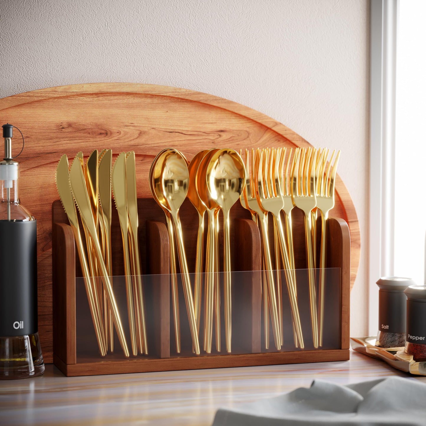 Trendables Gloss Gold Plastic Spoons - 20 Ct.