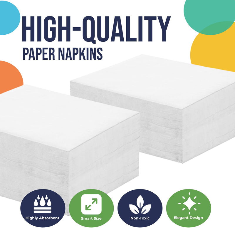 White Beverage Napkins -100 Ct..