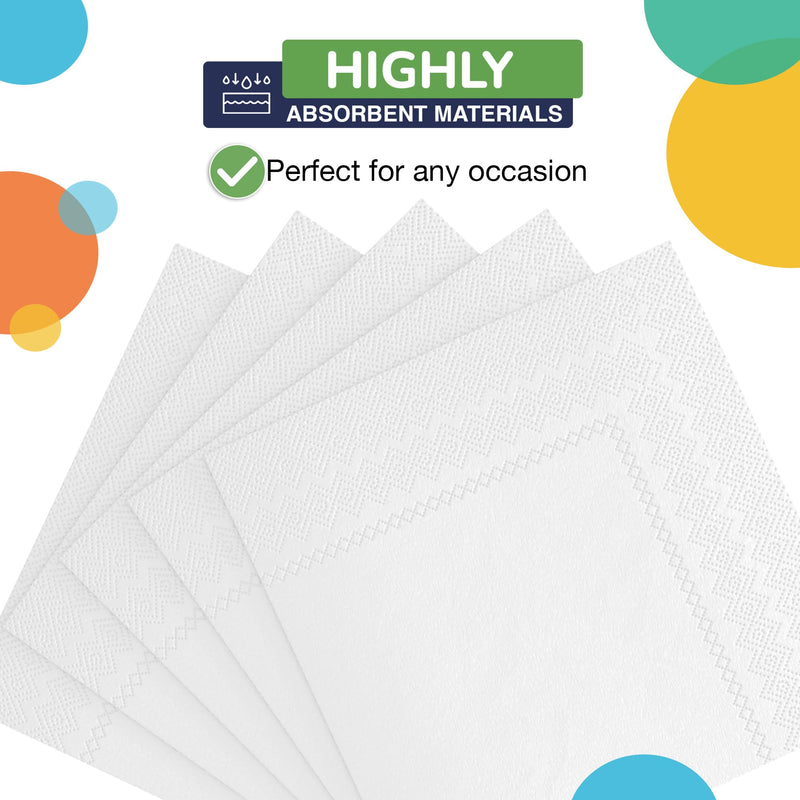 White Beverage Napkins -100 Ct..