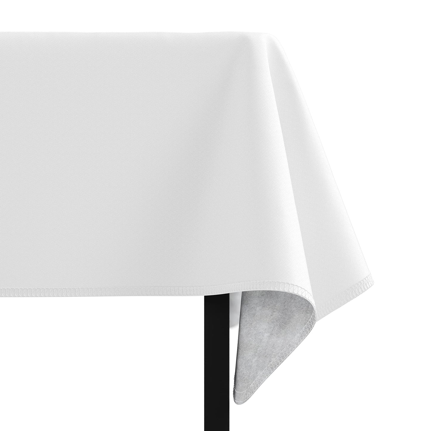 White Flannel Backed Table Cover 54 In. x 108 In. | Case of 36