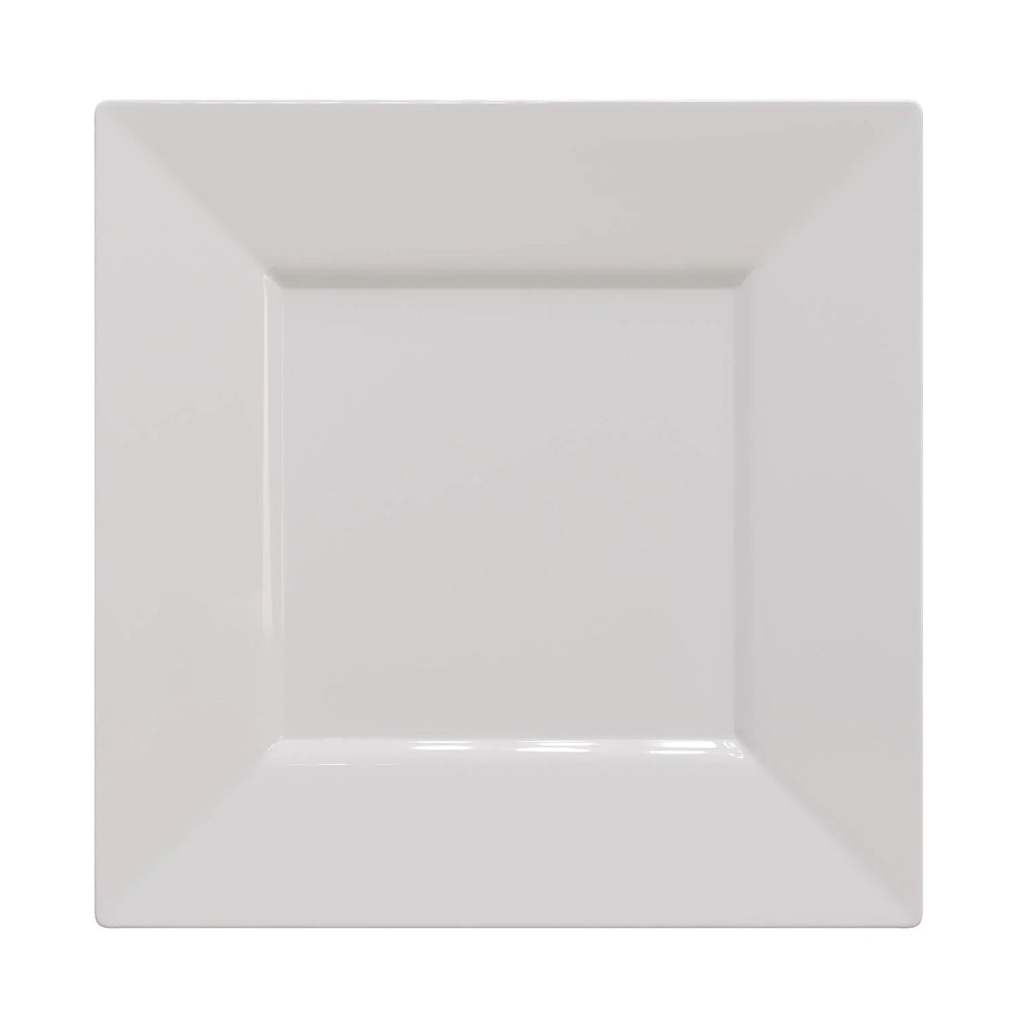 8 In. White Square Plates - 10 Ct.
