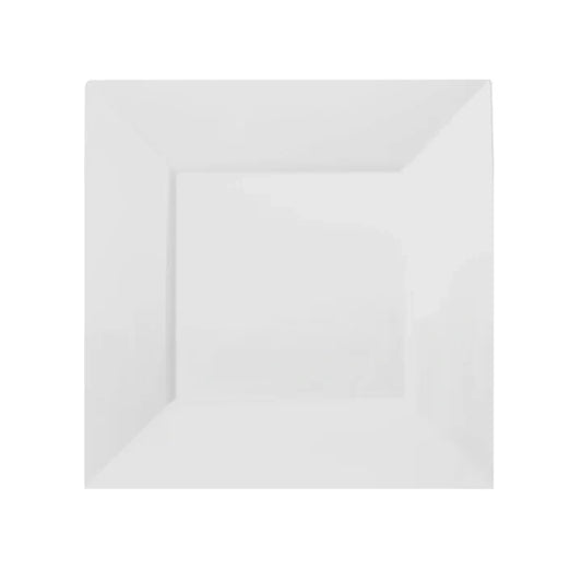 6.5 In. White Square Plastic Plates | 120 Count