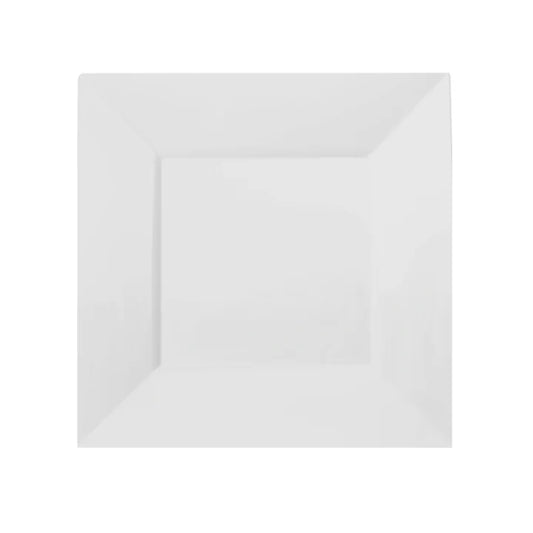 6.5 In. White Square Plastic Plates | 120 Count