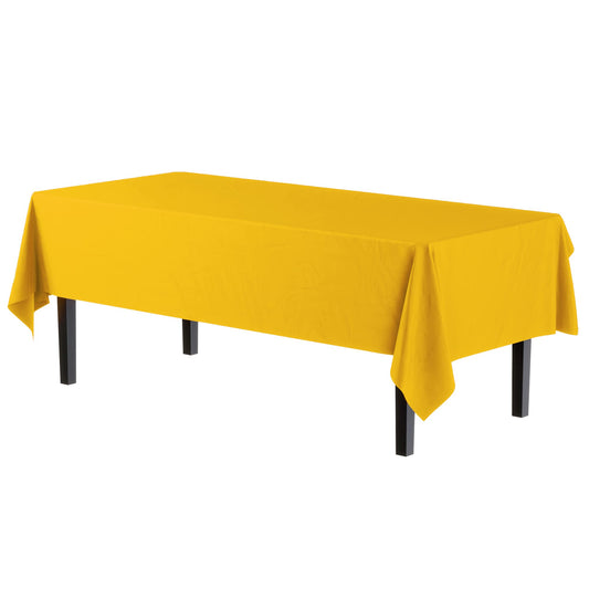 Yellow Plastic Table Cover | Case of 48