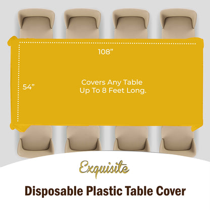 Yellow Plastic Table Cover | Case of 48